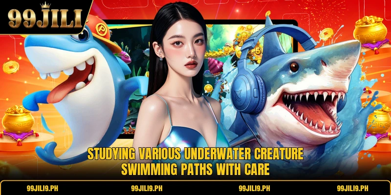 Studying various underwater creature swimming paths with care Studying various underwater creature swimming paths with care